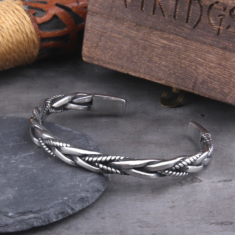 Bracelete Viking Trançado – Força em Cada Detalhe