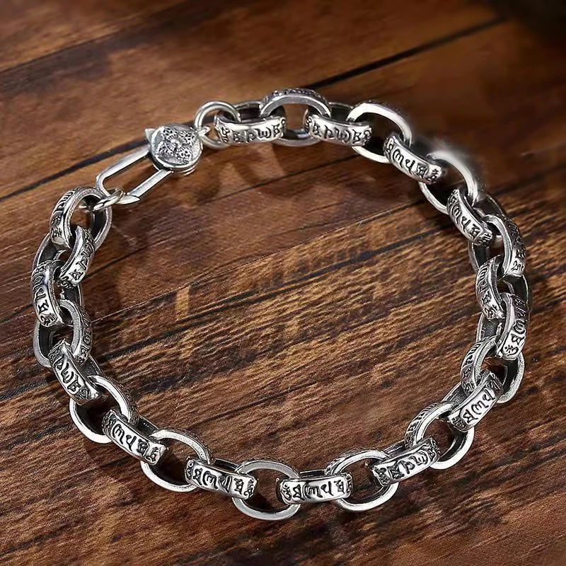 Bracelete Gótico — Corrente com Elos em Prata S925