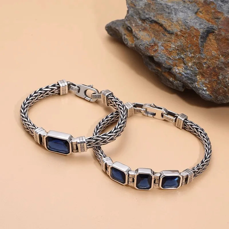 Bracelete Nótt — Cristais Azuis
