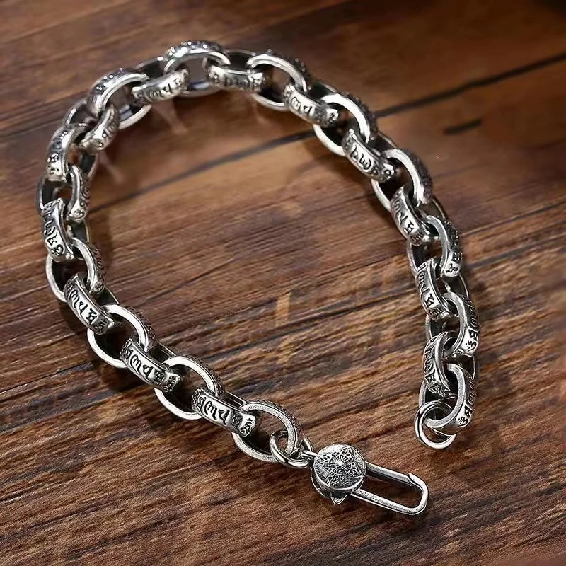 Bracelete Gótico — Corrente com Elos em Prata S925