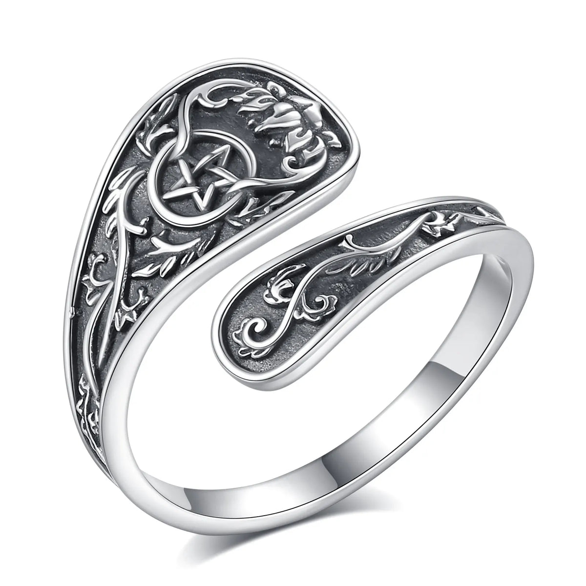 Anel Pentagrama de Freya – Prata S925