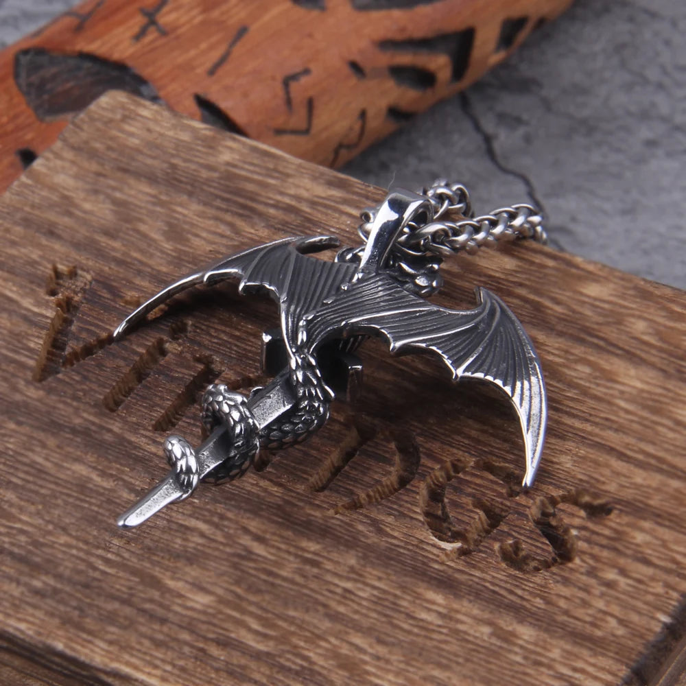 Colar Drakensverd - Dragão e Espada