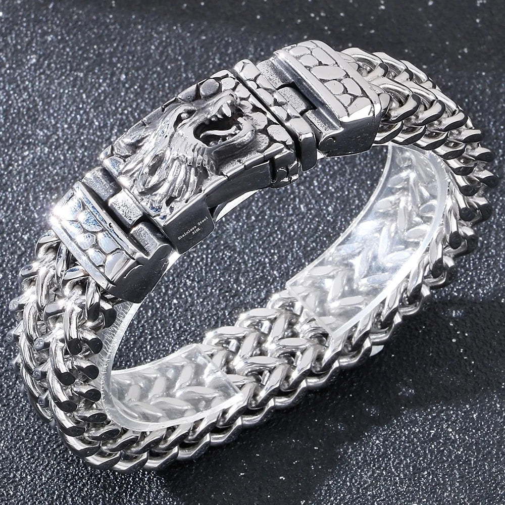 Bracelete Níðhöggr – Dragão em Aço
