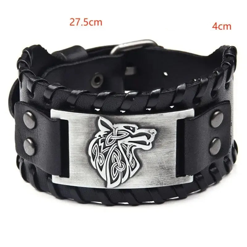 Bracelete de Couro Fenrir