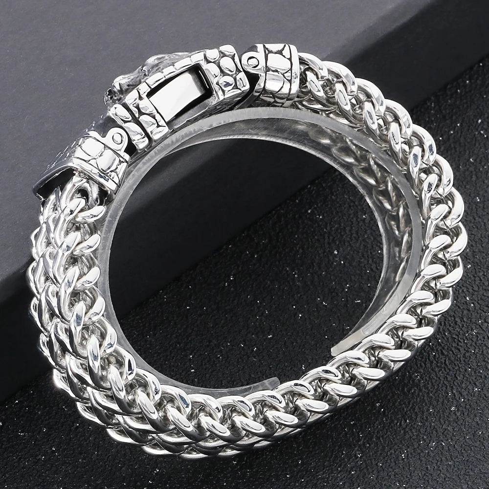 Bracelete Níðhöggr – Dragão em Aço
