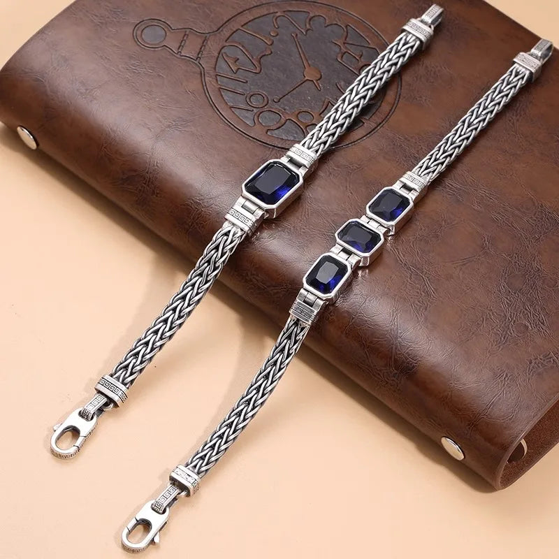 Bracelete Nótt — Cristais Azuis