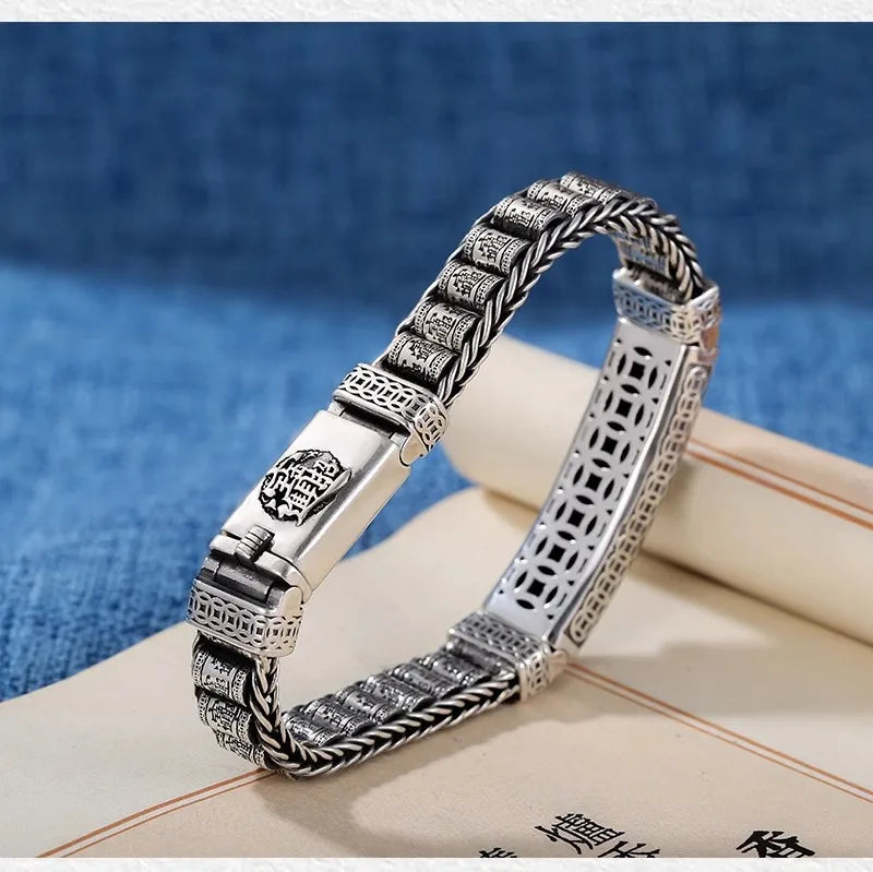Bracelete Dragão Imperial — Corrente do Conquistador Prata S925