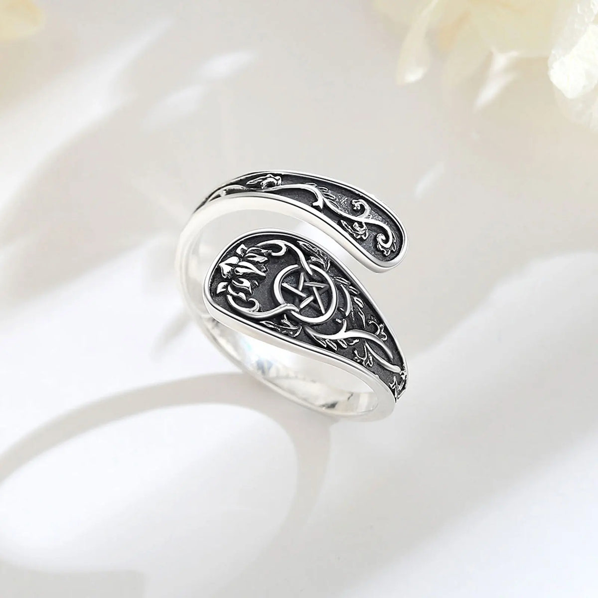 Anel Pentagrama de Freya – Prata S925