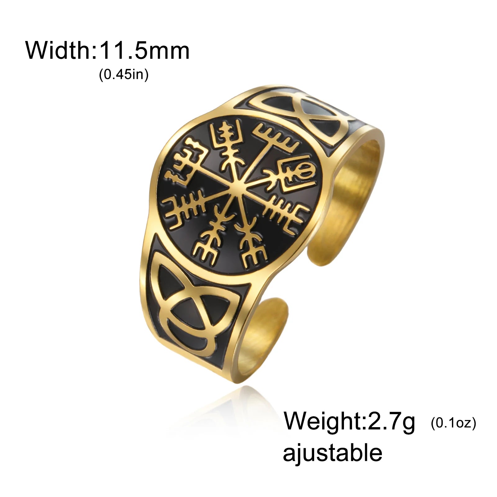 Anel Vegvisir — Bússola Viking