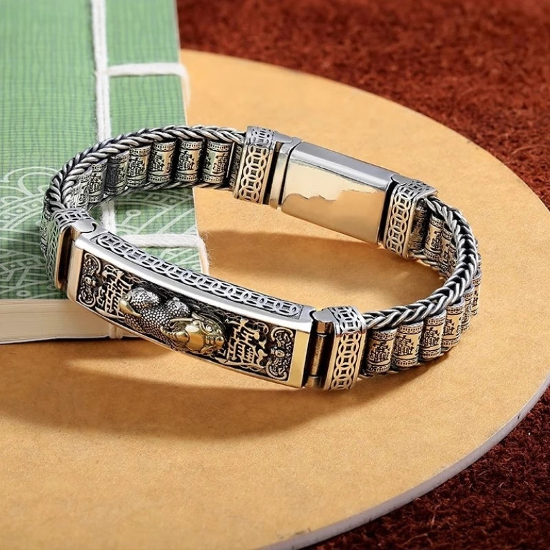 Bracelete Dragão Imperial — Corrente do Conquistador Prata S925