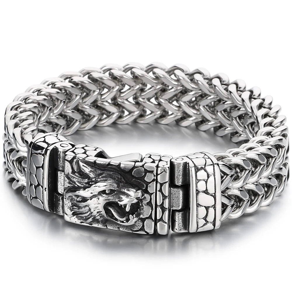 Bracelete Níðhöggr – Dragão em Aço