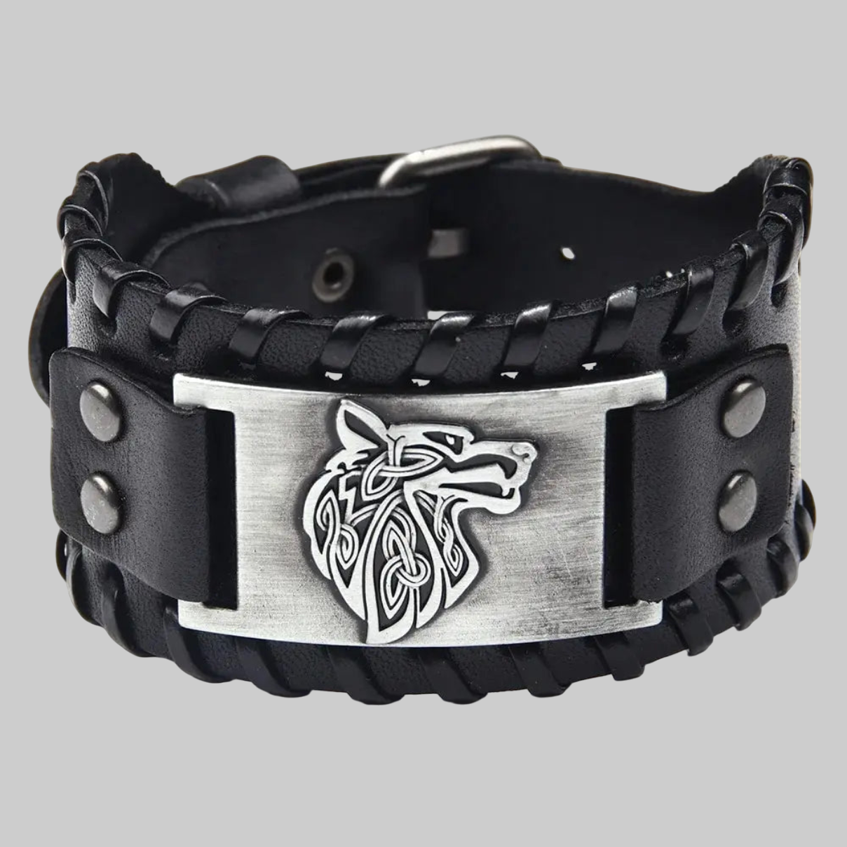 Bracelete de Couro Fenrir