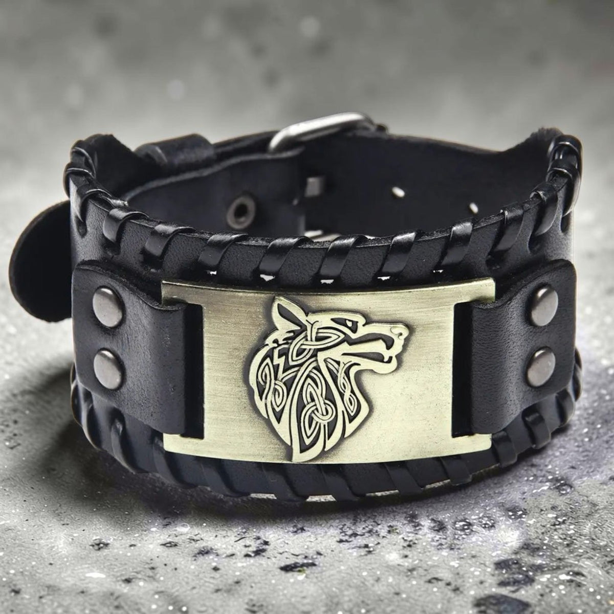 Bracelete de Couro Fenrir