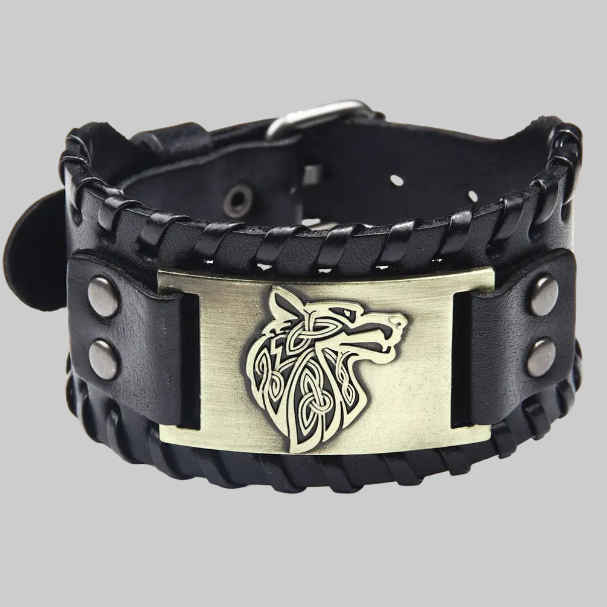 Bracelete de Couro Fenrir