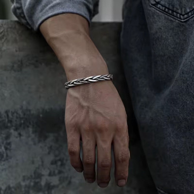 Bracelete Viking Trançado – Força em Cada Detalhe
