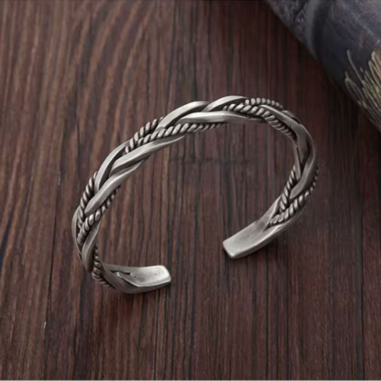Bracelete Viking Trançado – Força em Cada Detalhe