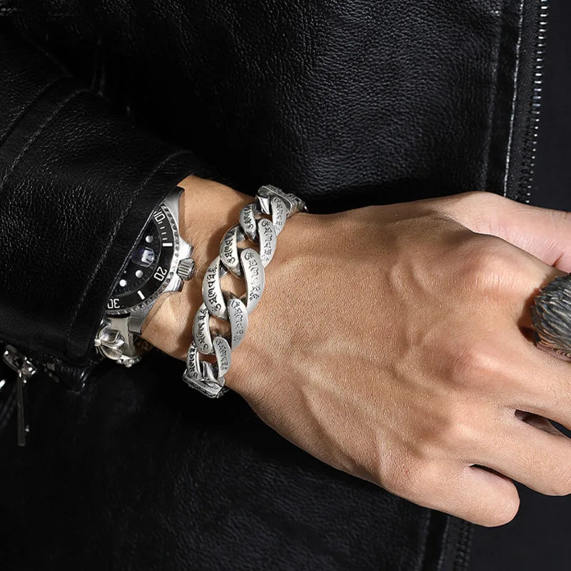 Bracelete Runas Sagradas – Poder Nórdico em Prata 925