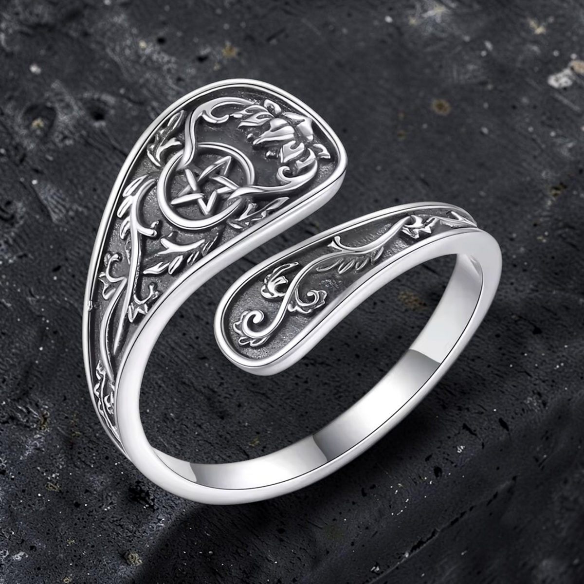 Anel Pentagrama de Freya – Prata S925