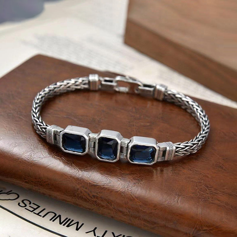 Bracelete Nótt — Cristais Azuis