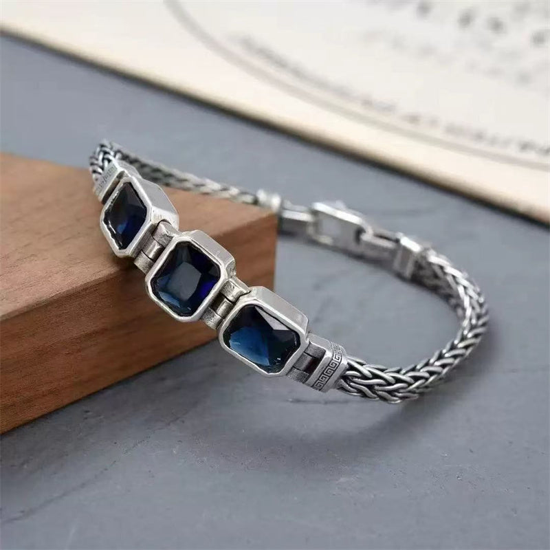 Bracelete Nótt — Cristais Azuis